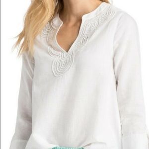 Vineyard Vines Linen Beaded Tunic